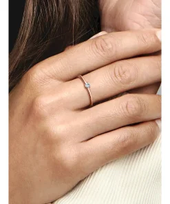 Alternative view of FINAL SALE - Light Blue Solitaire Ring