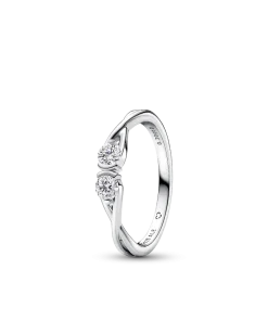 Pandora Infinite Sterling Silver Double-Facing Lab-grown Diamond Ring
