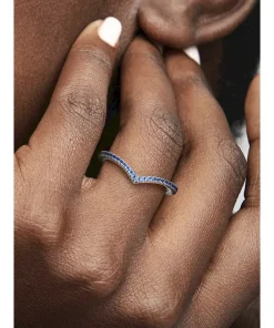 Alternative view of Pandora Timeless Wish Sparkling Blue Ring