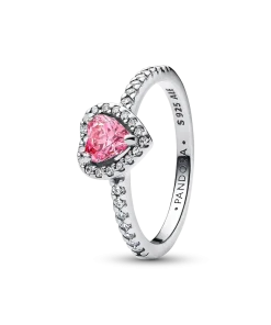 Elevated Pink Heart Ring