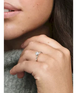 Alternative view of Clear Heart Solitaire Ring