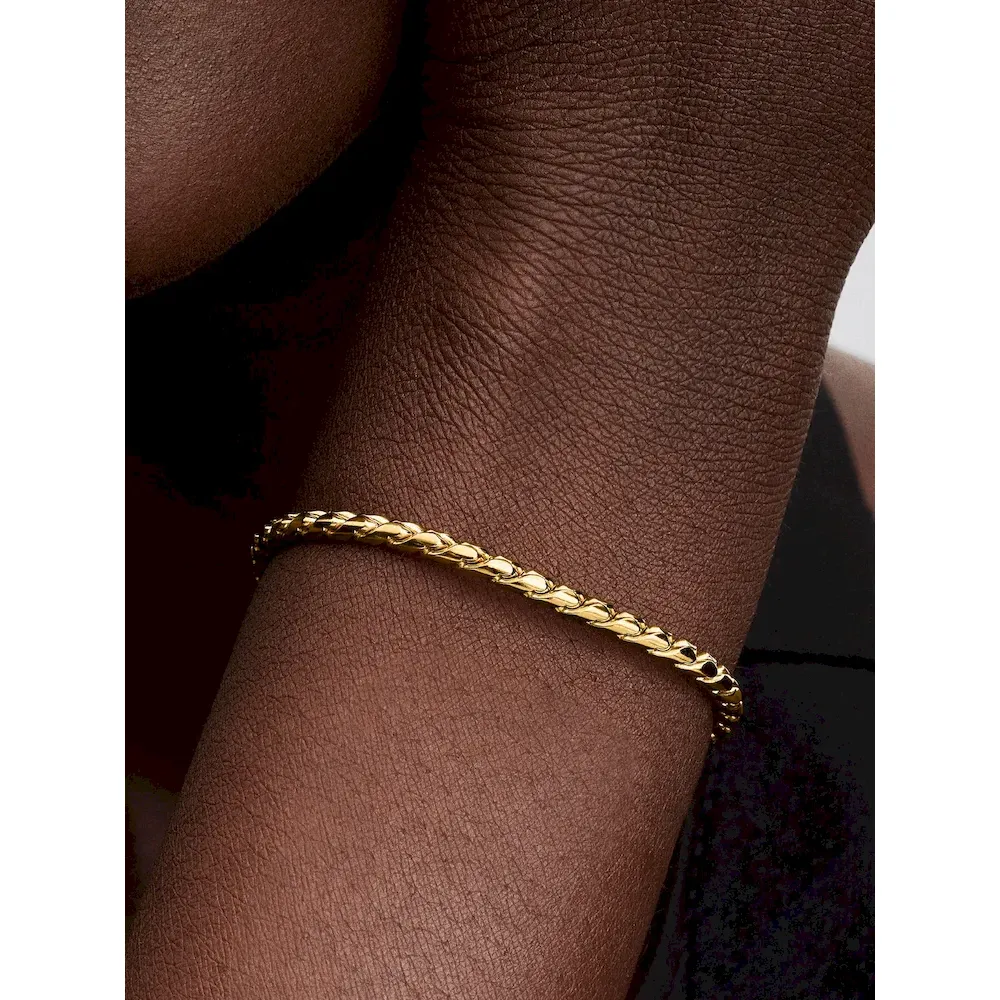 Round Clasp Wing Chain Bracelet - Image 2