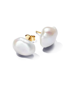 Baroque Treated Freshwater Cultured Pearl Stud Earrings