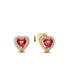 Elevated Heart Stud Earrings