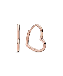 Asymmetrical Heart Hoop Earrings