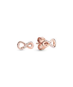 Sparkling Infinity Stud Earrings