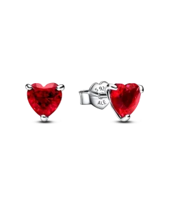 Alternative view of Sparkling Red Heart Ring Set