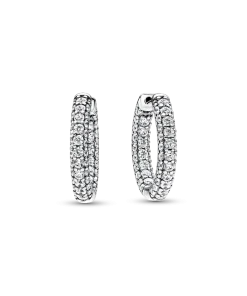 Pandora Timeless Pavé Single-row Hoop Earrings