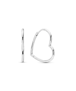 Asymmetrical Heart Hoop Earrings