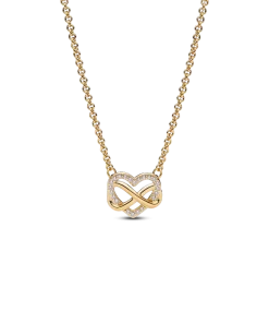 Sparkling Infinity Heart Collier Necklace