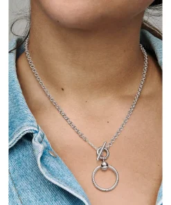 Alternative view of FINAL SALE - Pandora Moments O Pendant T-bar Necklace