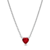 Sparkling Heart Halo Pendant Collier Necklace