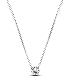 Alternative view of Round Pavé Halo Collier Necklace