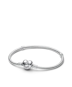 Moments Heart & Snake Chain Bracelet