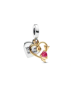 Alternative view of Arrow of Love Bracelet and Engravable Charm Set