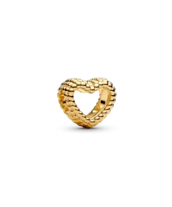 Beaded Open Heart Charm