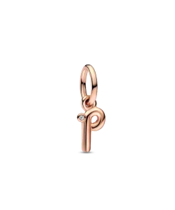 FINAL SALE - Letter P Script Alphabet Dangle Charm