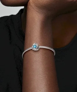 Alternative view of December Turquoise Blue Eternity Circle Charm