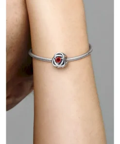 Alternative view of July True Red Eternity Circle Charm
