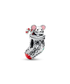 Festive Mouse & Stocking Charm