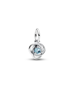 Sea Aqua Blue Eternity Circle Dangle Charm