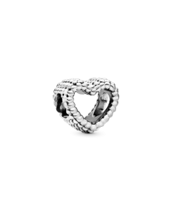 Beaded Open Heart Charm