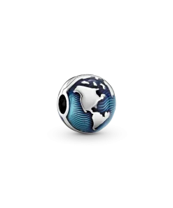 Blue Globe Clip Charm
