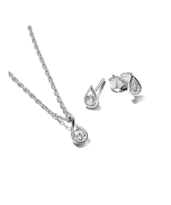 Pandora Infinite Lab-grown Diamond Jewelry Gift Set, Sterling Silver