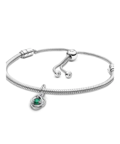 May Eternity Circle Dangle Charm Bracelet Set