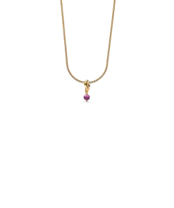 February Eternity Circle Dangle Charm Necklace Set