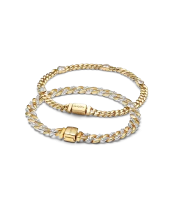 His and Hers Cuban Chain Bracelet Set
