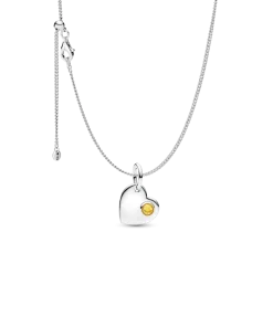 November Birthstone Heart Pendant Necklace