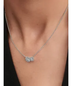 Alternative view of Embracing Halo Necklace