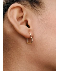 Alternative view of Asymmetrical Heart Hoop Earrings