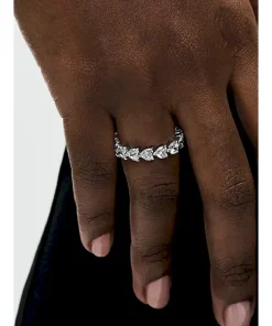 Alternative view of Band of Clear Hearts Ring